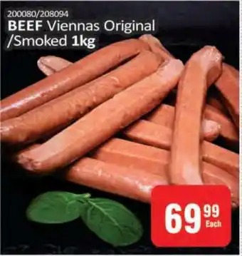 KitKat Cash and Carry BEEF Viennas Original/Smoked 1kg offer