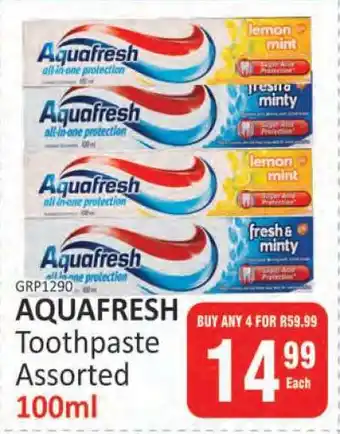 KitKat Cash and Carry Aquafresh Toothpaste Assorted 100ml offer