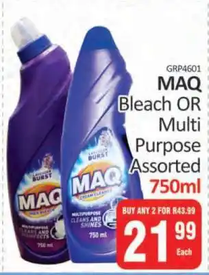 KitKat Cash and Carry MAQ Bleach OR Multi Purpose Assorted 750ml offer