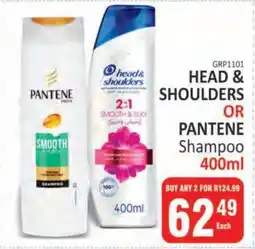 KitKat Cash and Carry HEAD & SHOULDERS OR PANTENE Shampoo 400ml offer