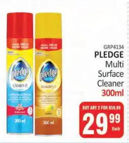 KitKat Cash and Carry PLEDGE Multi Surface Cleaner 300ml offer