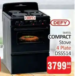 KitKat Cash and Carry DEFY 56455L COMPACT Stove 4 Plate DSS514 offer