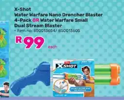 Game X-Shot Water Warfare Nano Drencher Blaster 4-Pack OR Water Warfare Small Dual Stream Blaster offer
