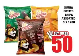 Boxer SIMBA Potato Chips Assorted 3 x 120g offer