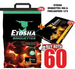 Boxer ETOSHA Briquettes 3kg & Firelighters 12's offer