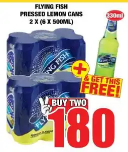 Boxer FLYING FISH Pressed Lemon Cans 2 x (6 x 500ml) offer