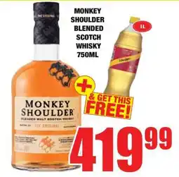 Boxer MONKEY SHOULDER BLENDED SCOTCH WHISKY 750ML offer