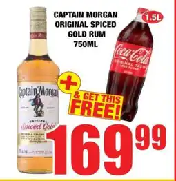 Boxer CAPTAIN MORGAN ORIGINAL SPICED GOLD RUM 750ml offer