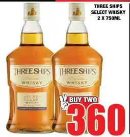 Boxer THREE SHIPS Select Whisky 2 x 750ml offer