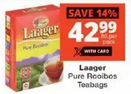 Checkers Laager Pure Rooibos Teabags offer