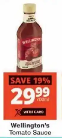 Checkers Wellington's Tomato Sauce offer