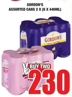Boxer Liquors Gordon's assorted cans offer
