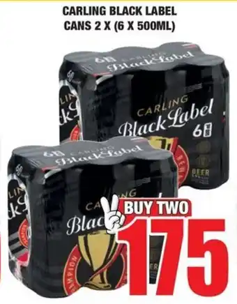 Boxer Liquors Carling black label cans offer