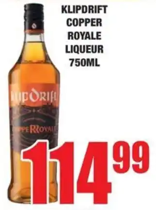 Boxer Liquors Klipdrift copper royale liqueur offer