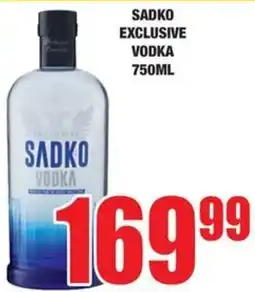 Boxer Liquors Sadko exclusive vodka offer