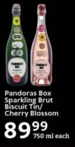 Oxford Freshmarket Pandoras Box Sparkling Brut Biscuit Tin/ Cherry Blossom offer
