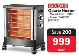 Makro GOLDAIR Quartz Heater offer