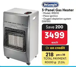 Makro DeLonghi 3-Panel Gas Heater offer