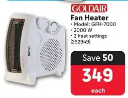 Makro GOLDAIR Fan Heater offer