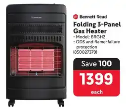 Makro Bennett Read Folding 3-Panel Gas Heater offer