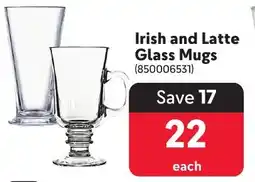 Makro Irish and Latte Glass Mugs offer
