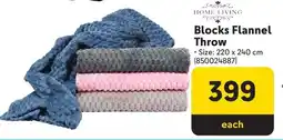 Makro Home Living Blocks Flannel Throw offer