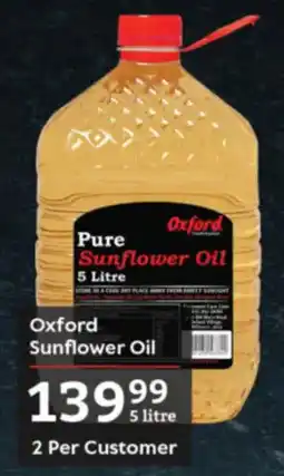 Oxford Freshmarket Oxford Sunflower Oil offer