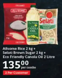 Oxford Freshmarket Allsome Rice + Selati Brown Sugar + Eco Friendly Canola Oil offer