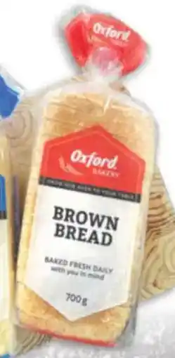 Oxford Freshmarket Oxford Sliced/ Unsliced Brown Bread offer