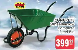 KitKat Cash and Carry Concrete Wheelbarrow Complete Steel Bin offer