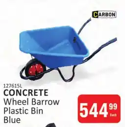 KitKat Cash and Carry Carbon Concrete Wheel Barrow Plastic Bin Blue offer