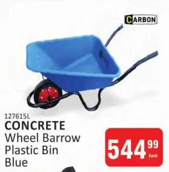 KitKat Cash and Carry Carbon Concrete Wheel Barrow Plastic Bin Blue offer