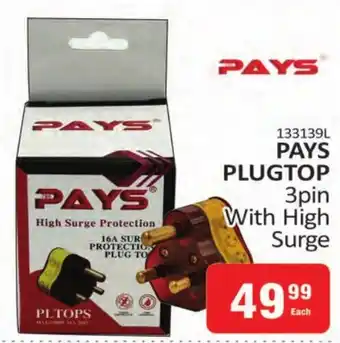 KitKat Cash and Carry Pays Plugtop 3pin With High Surge offer