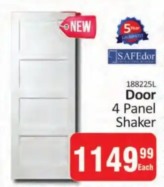 KitKat Cash and Carry SAFEdor Door 4 Panel Shaker offer