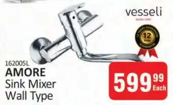 KitKat Cash and Carry Vesseli Amore Sink Mixer Wall Type offer