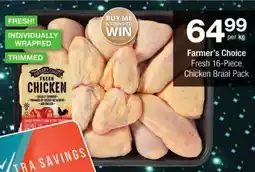 Checkers Farmer's Choice Fresh Chicken Braai Pack offer