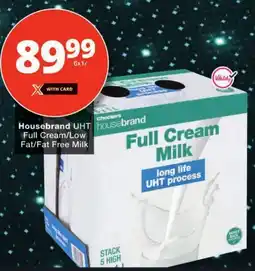 Checkers Housebrand UHT Full Cream/Low Fat/Fat Free Milk offer