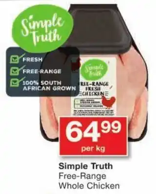 Checkers Simple Truth Free-Range Whole Chicken offer