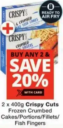 Checkers Crispy Cuts Frozen Crumbed Cakes/ Portions/ Fillets/ Fish Fingers offer