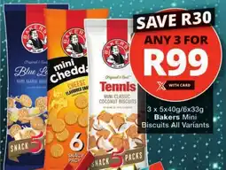 Checkers Bakers Mini Biscuits All Variants offer