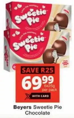Checkers Beyers Sweetie Pie Chocolate offer