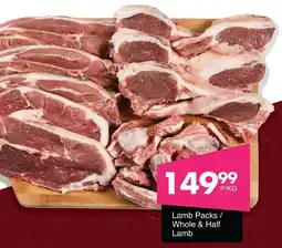 Save Hyper Lamb Packs/ Whole & Half Lamb offer