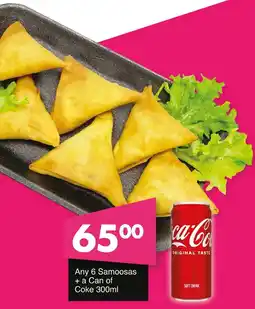 Save Hyper Any 6 Samoosas + a Can of Coke offer