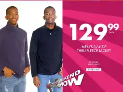Save Hyper Men's 3/4 zip thru fleece jacket offer