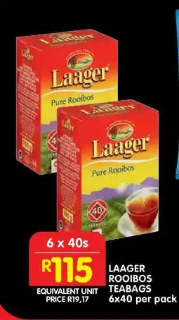 Shoprite Laager Rooibos Teabags offer