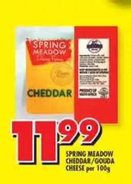 Shoprite SPRING MEADOW CHEDDAR/GOUDA CHEESE per 100g offer