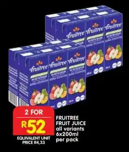 Shoprite FRUITREE FRUIT JUICE offer