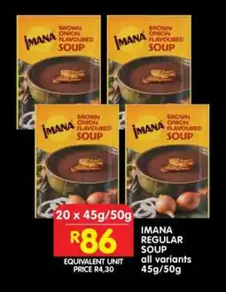 Shoprite IMANA REGULAR SOUP all variants 45g/50g offer