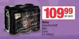 Spar Tops Miller Genuine Draft offer