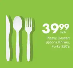 Save Hyper Plastic Dessert Spoons, Knives, Forks offer